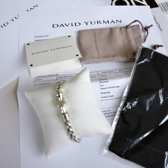 SOLD David Yurman Sterling and Diamonds .32pts - Picture 5 of 8